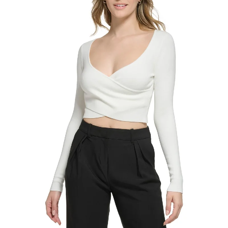 Exquisite Craftsmanship Womens Slim Fit Crop Pullover Sweater