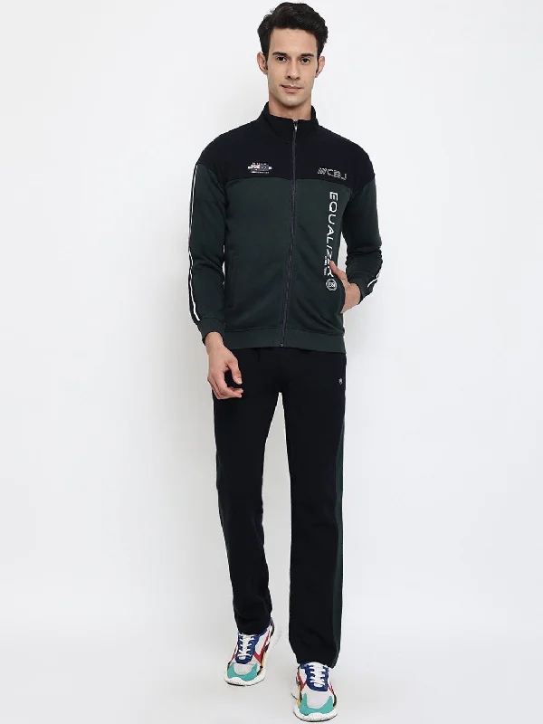 Noble And Elegant Men Green Tracksuit