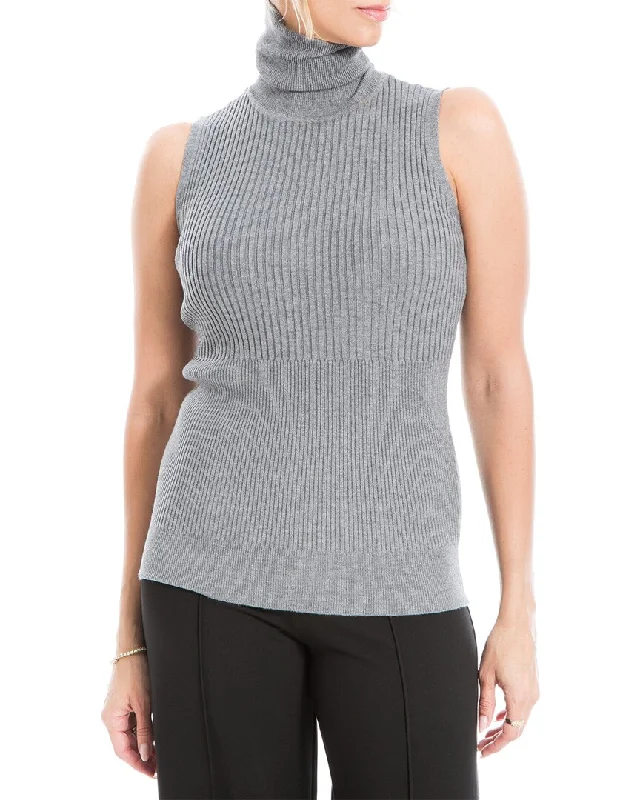 Easy Chic Max Studio Sleeveless Ribbed Sweater
