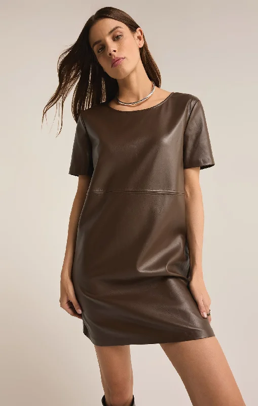 Spring Fashion London Faux Leather Dress
