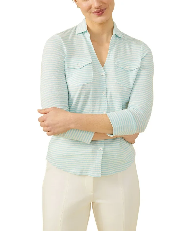 Breezy Outfits J.Mclaughlin Brynn Linen-Blend Top