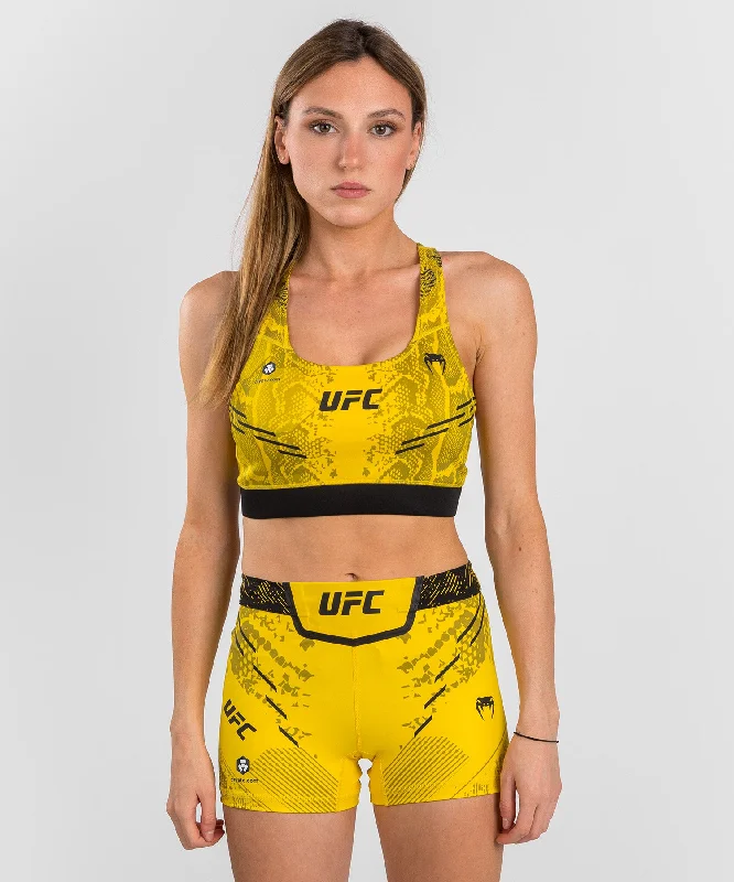 Celebrity Style UFC Adrenaline by Venum Authentic Fight Night  Women’s Sports Bra - Yellow