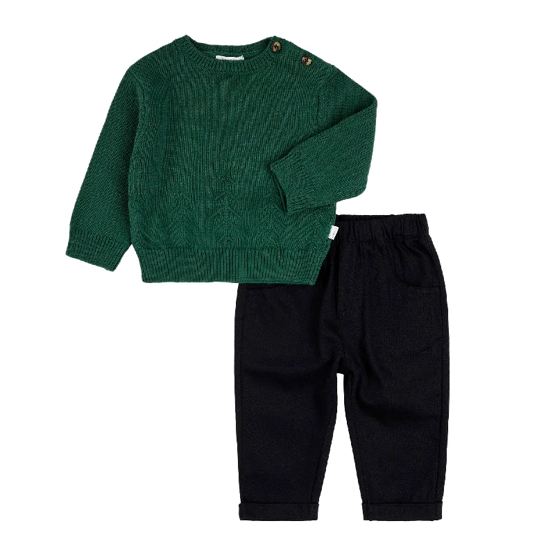 Simple Design 2 Piece Boys Sweater & Pants