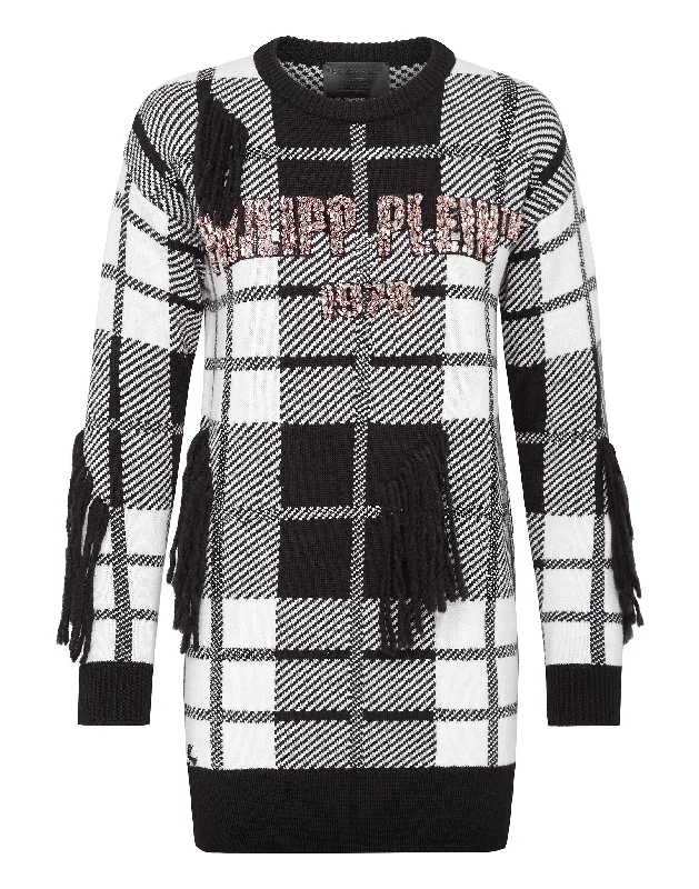 Chic Lounge Pullover Round Neck SS Tartan