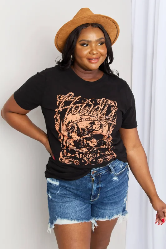 Weekend Comfort mineB Full Size Graphic Round Neck Tee