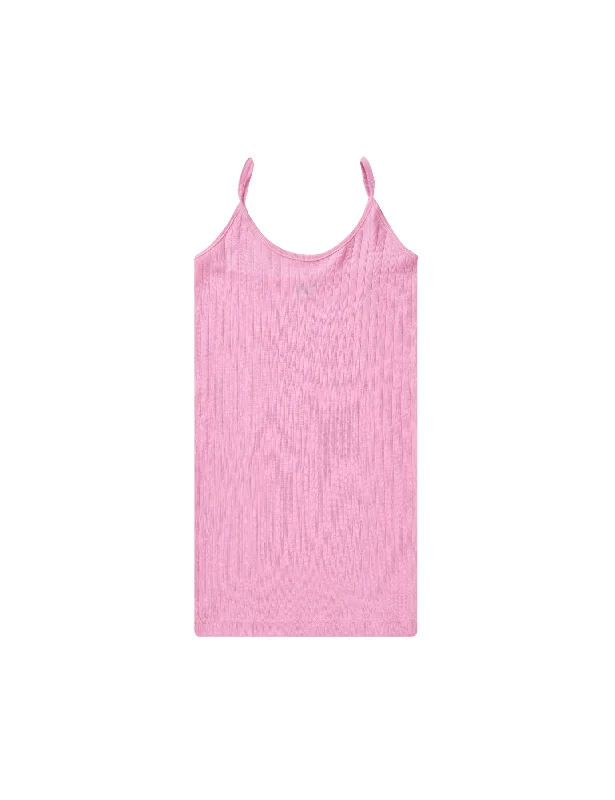 Fresh And Elegant NPS Strap Top Solid Color, Light pink