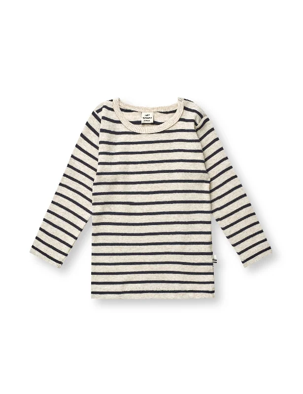 Tropical Style Soft Striped Rib Tobinino, Navy/ Nature Mel