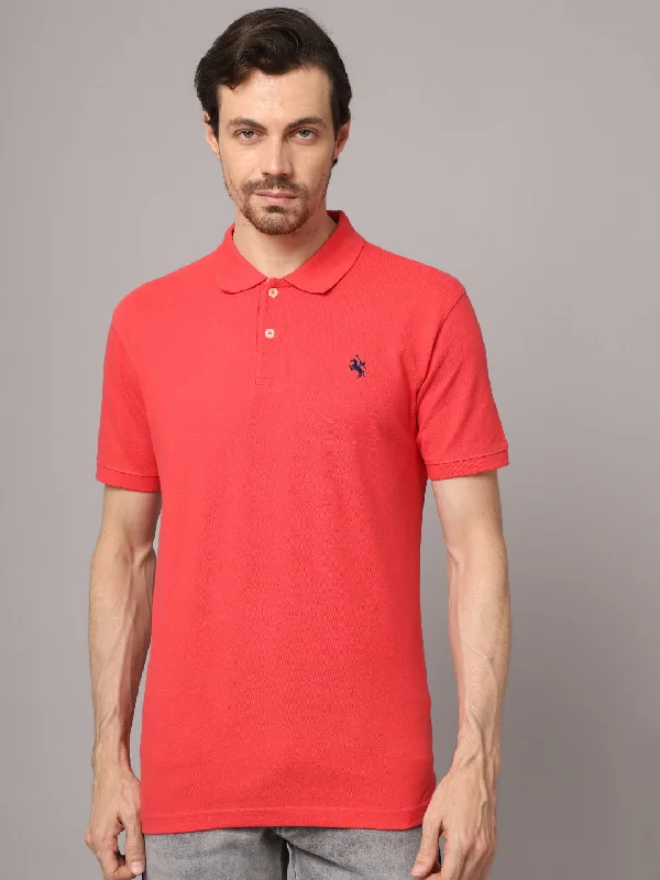 Classic And Versatile Mens Fuchsia T-Shirt