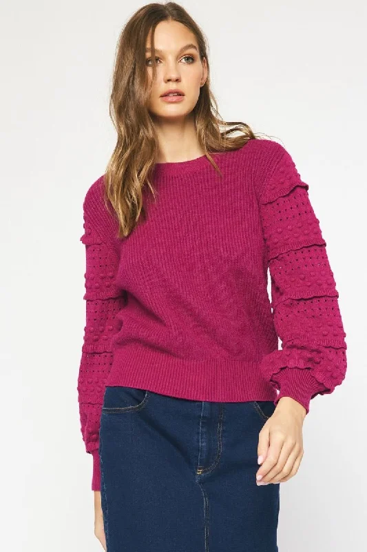 Comfy Pants Textured long sleeve sweater