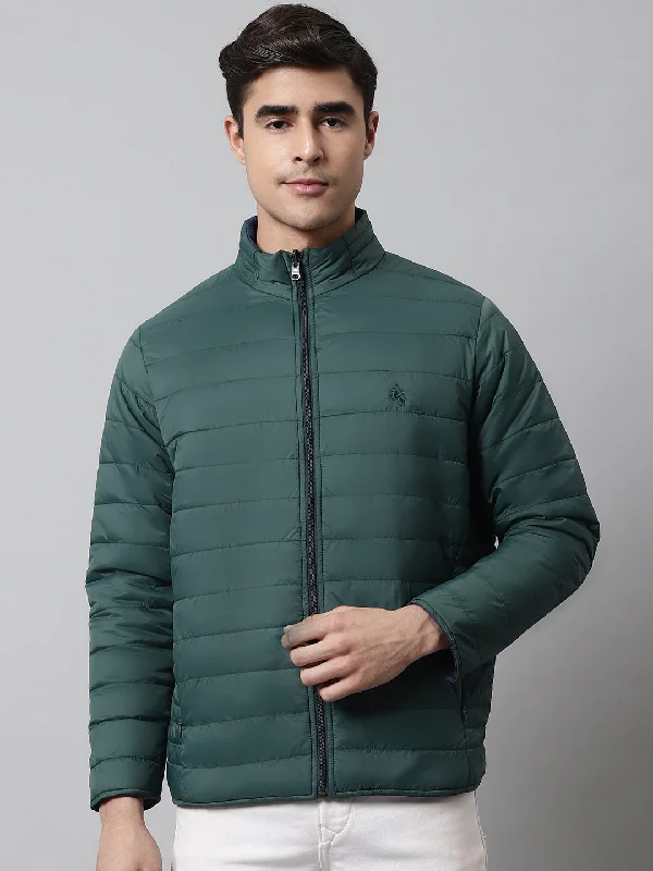 Relaxed Style Mens Bottle Green Reversible Jacket
