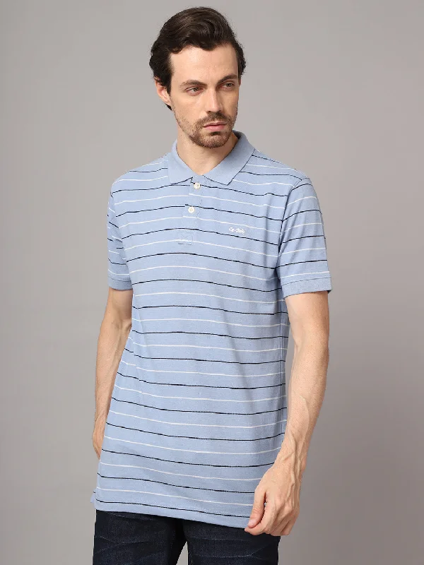 British Style Mens Sky Blue T-Shirt