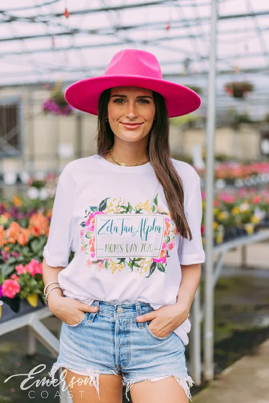 Hooded design Zeta Tau Alpha Floral Mom's Day T-shirt