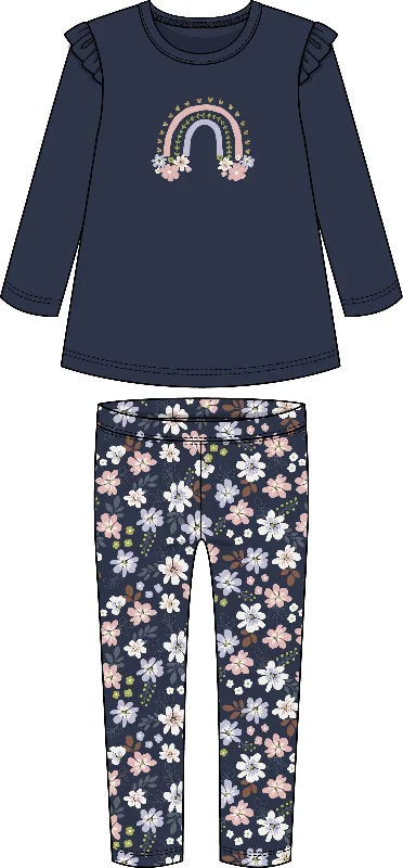 Simple Chic 2 Piece Girls Rainbow Tunic w/Leggings