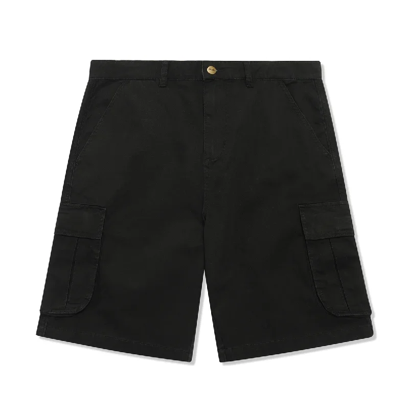 Cozy Lounge Wear Butter Field Cargo Shorts - Washed Black