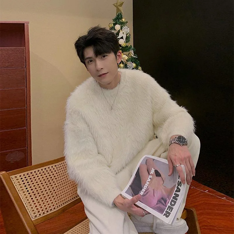 New Products Fuzzy Fleece Pullover Sweater
