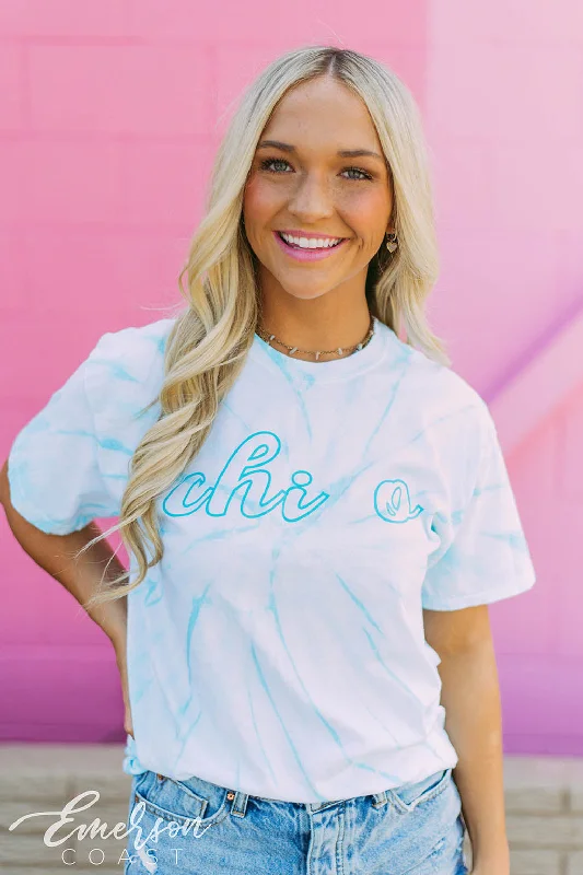 Chic Comfort Wear Chi Omega Blue Tie Dye PR Tee