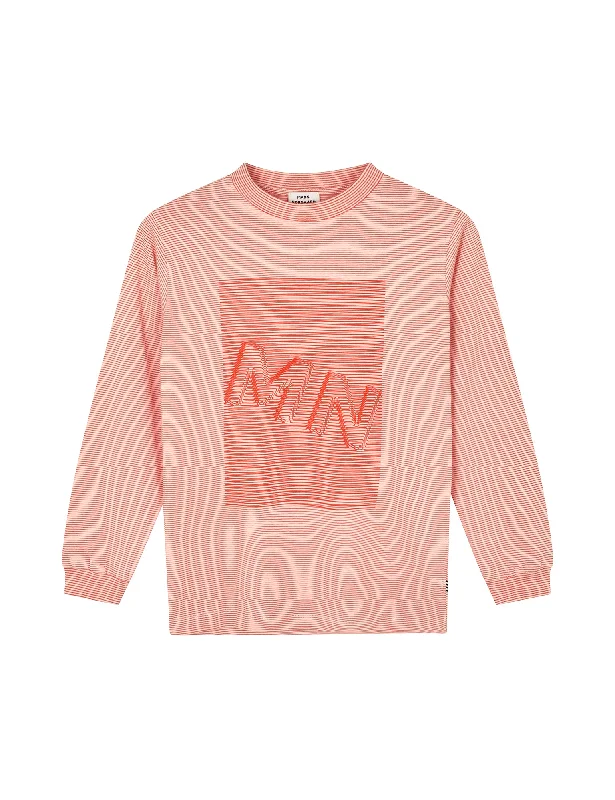 Spring Fashion Crisp Jersey Tina Tee LS, Cherry Tomato/Vanilla Ice