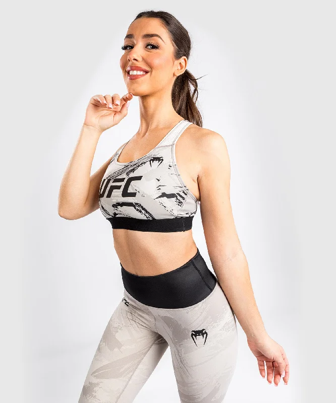 Cozy Footwear UFC Venum Authentic Fight Week Women’s 2.0 Sport Bra - Sand/Black