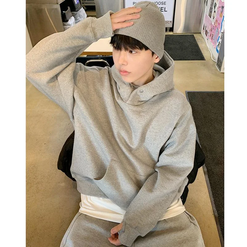 Casual Chic Looks High-Neck Hooded Sweatshirt