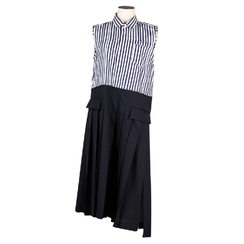 Noble Temperament Suiting x Cotton Poplin Dress