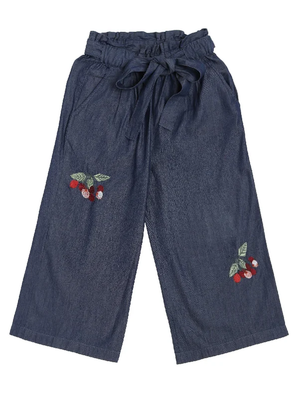 Soft Comfort Wear Girls Bark Blue Trouser