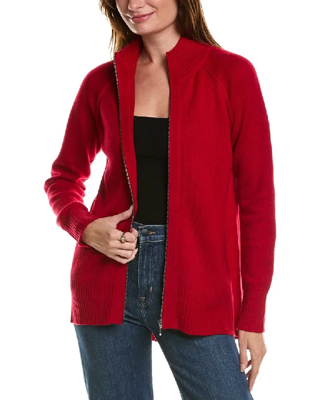Relaxed Looks Forte Cashmere Sporty Wool & Cashmere-Blend Cardigan