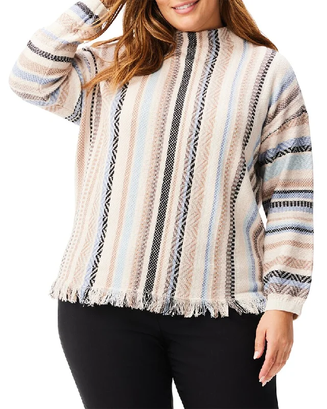 Lace Design Nic+Zoe Plus Early Frost Sweater