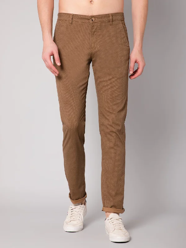 Body Design Men's Casual Flat front Wood  Trousers