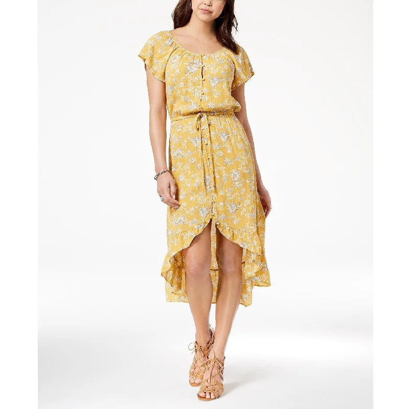 Classic Style American Rag Juniors Printed High Low Dress Cornsilk Combo Size Medium - Yellow Classic Style American Rag Juniors Printed High Low Dress Cornsilk Combo Size Medium - Yellow