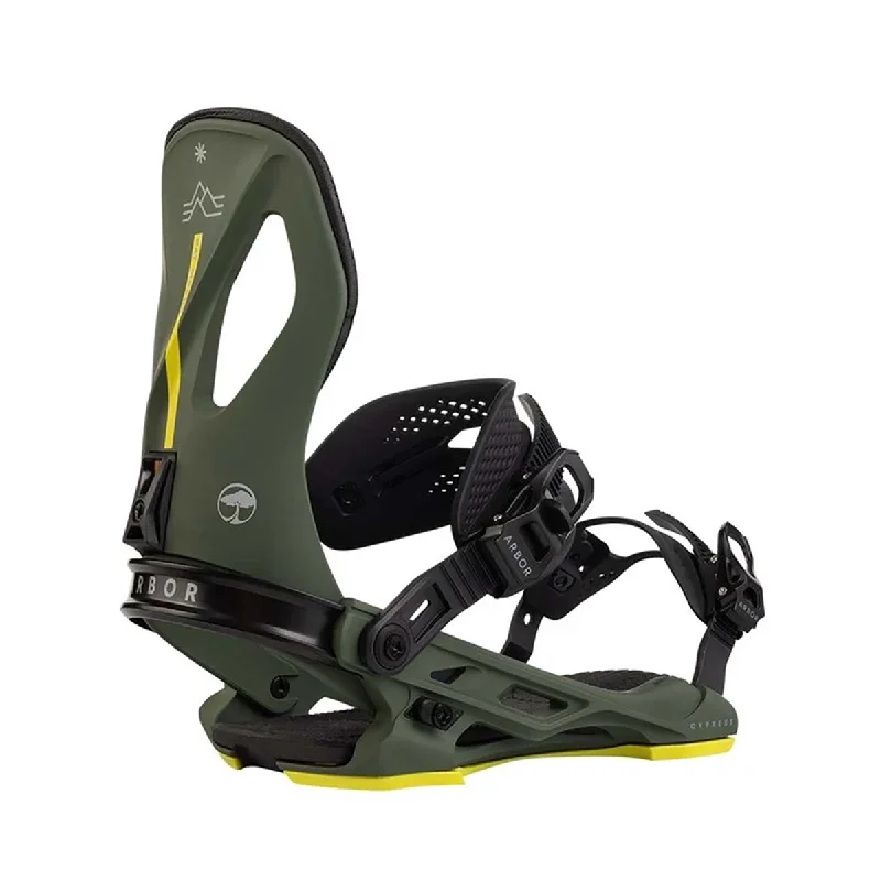 Basic Version Arbor 2025 Pat Moore Cypress Snowboard Bindings - Green / Black