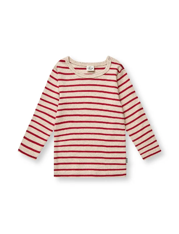 Trendy Items Soft Striped Rib Tobinino, Red / Nature Mel