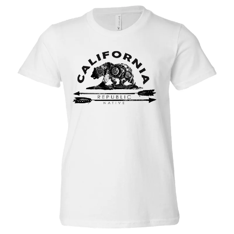 New Products California Arrow Bear Asst Colors Youth T-Shirt/tee