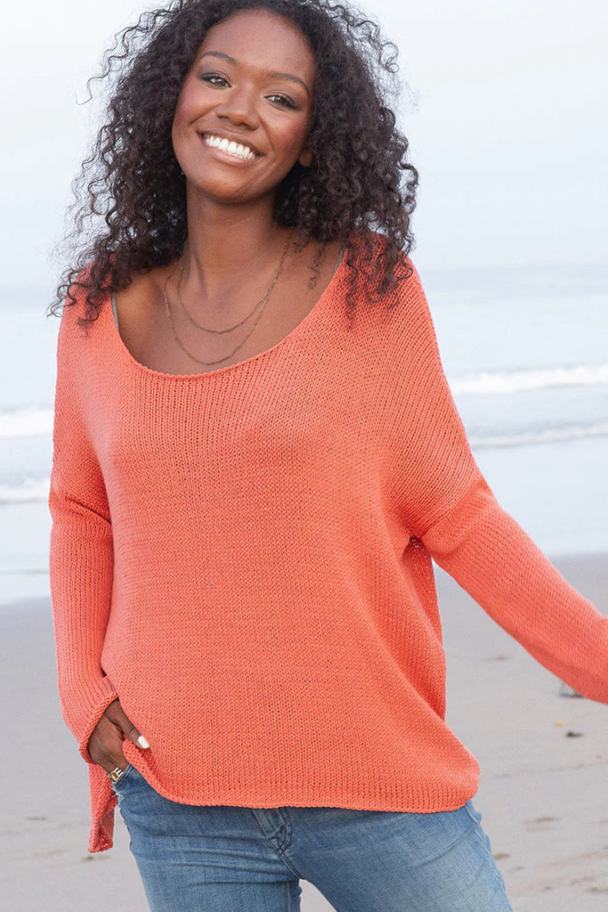 Relaxed Chic Crop Boyfriend Crew Cotton
