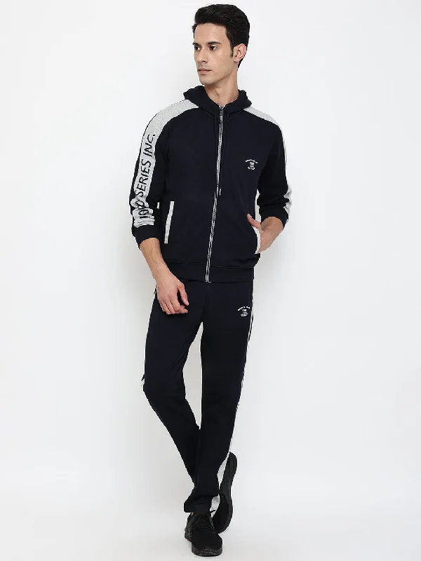 High Street Design Men Navy Blue Tracksuit