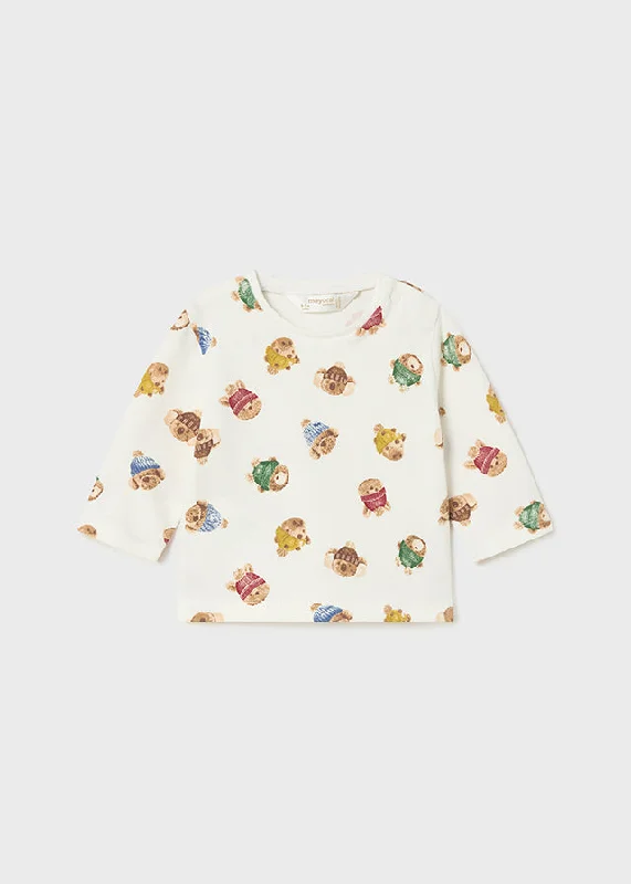 Cute Design Boys L/S Bear Face Shirt
