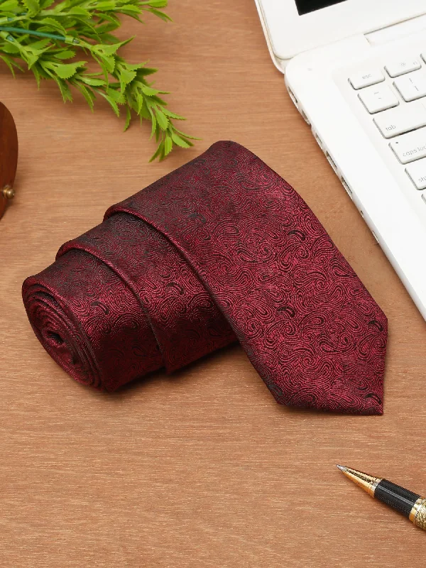 Elegant Series Men's Maroon Fashion Broad Tie