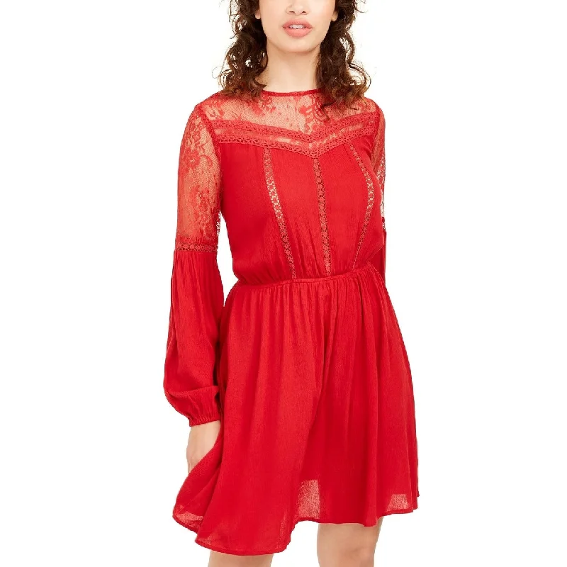 Windbreaker fashion American Rag Juniors' Lace Dress Red Size XX-Large