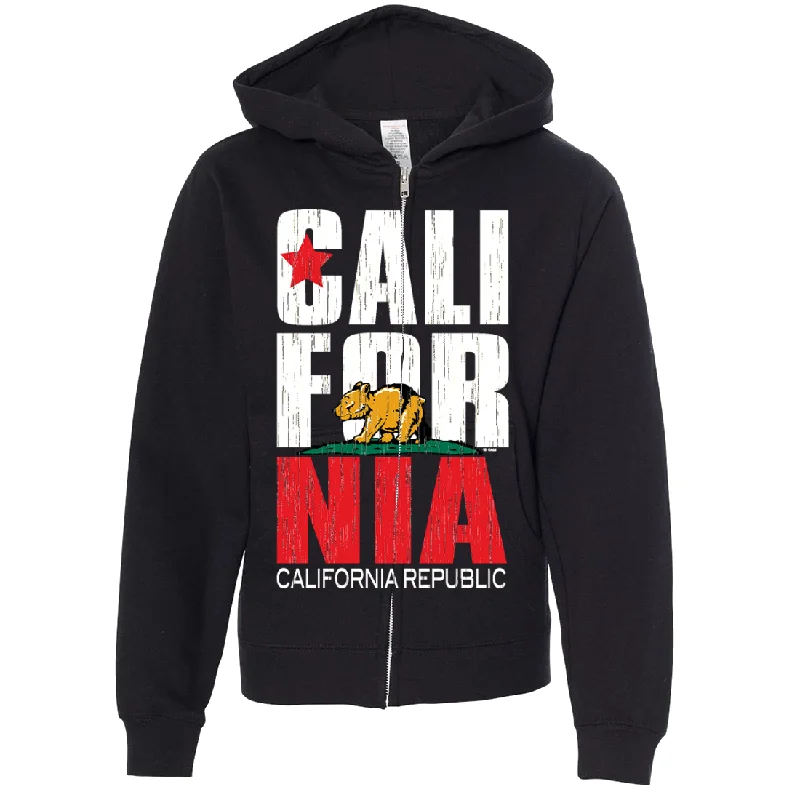 Minimal Style California Republic Vintage Retro Baby Bear Premium Youth Zip-Up Hoodie Minimal Style California Republic Vintage Retro Baby Bear Premium Youth Zip-Up Hoodie