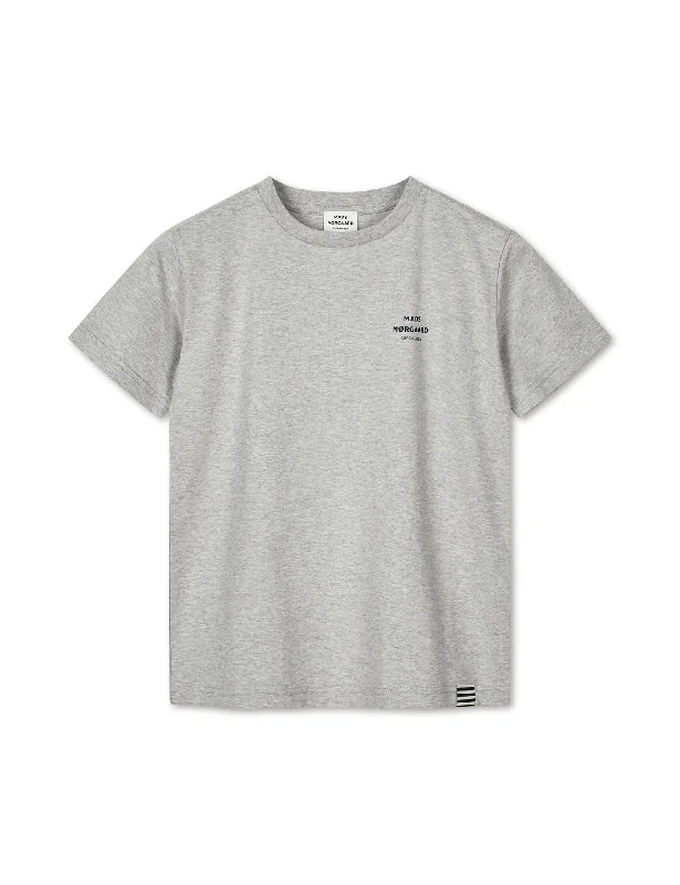 Modern Chic Printed Tee Thorlino Tee, Light Grey Melange