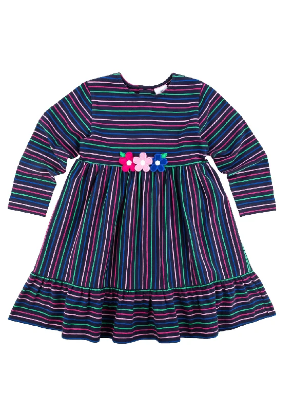 Romantic And Fresh Stripe Connections Knit Dress
