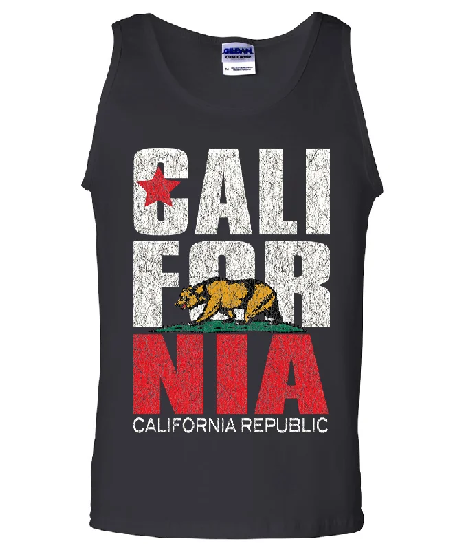 Classic Style California Republic Vintage Retro Tank Top