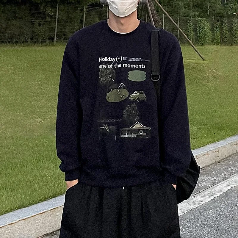Carefree Crewneck Printed Pullover