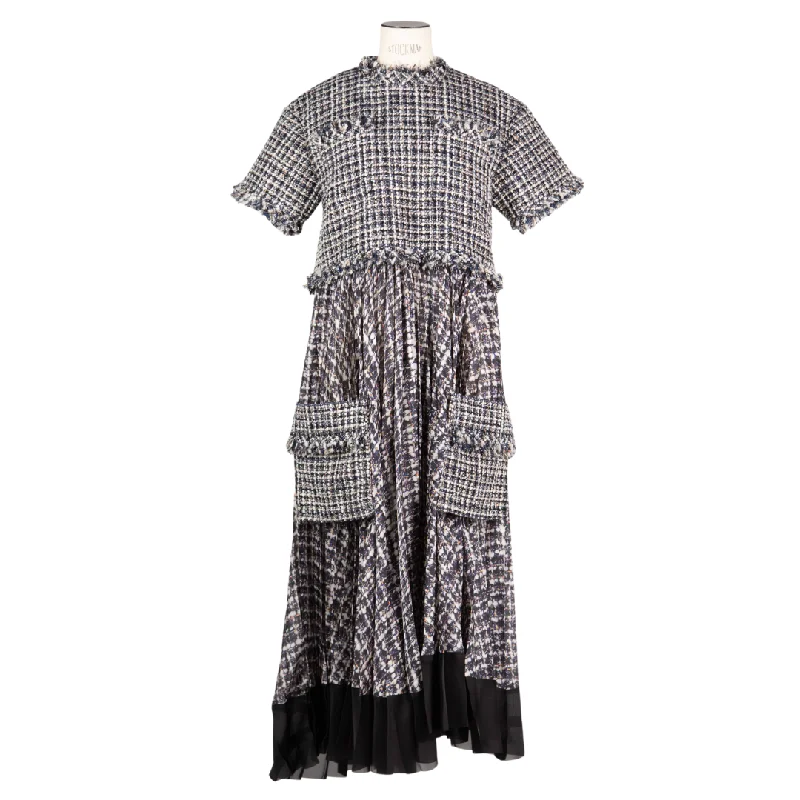 Cool Breeze At Night Tweed Dress