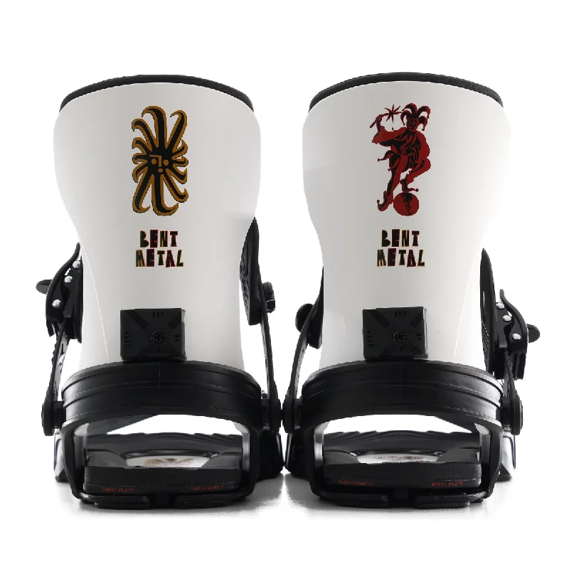 Knowledge And Elegance Bent Metal 2025 Axtion Snowboard Bindings - Black / White