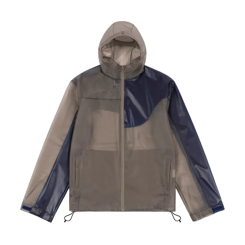 Loose Fit Dime Translucent Tech Jacket - Charcoal