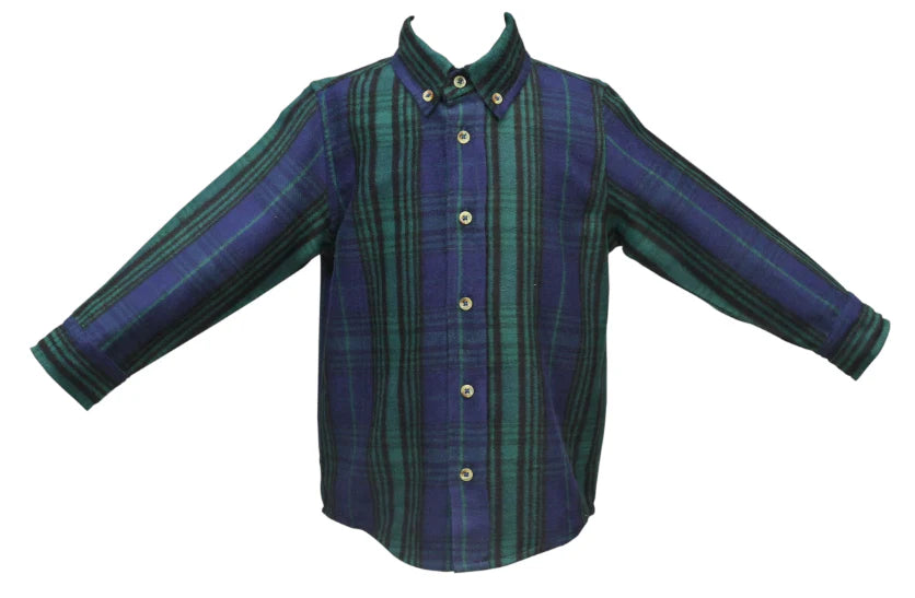 Relaxed And Casual Boys Flannel Plaid Shirt