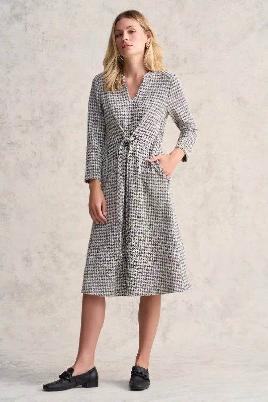 Easy Style Houndstooth Ponte Dress