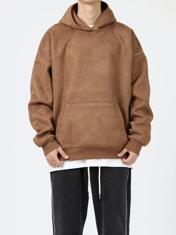 Cozy Shirts Suede Hooded Sweater
