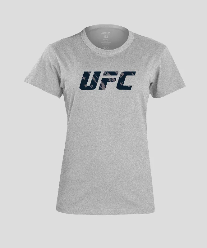 Single-shoulder Neck Design UFC Unrivaled by Venum Justin Gaethje Women’s T-Shirt - Grey