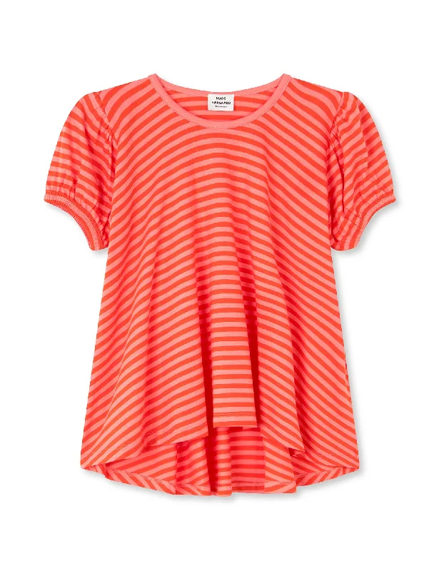 Light Layers Modal Stripe Wanda Tee, Shell Pink/Puffin's Bill